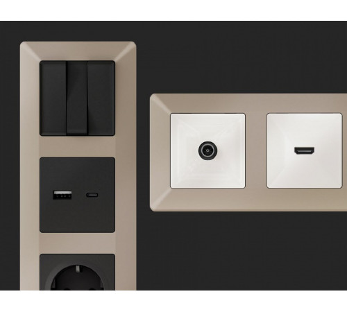 Рамка на 1 пост Ambrella Volt Line AF110361