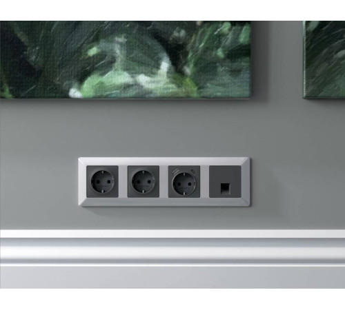 Рамка на 4 поста Ambrella Volt Line AF110404