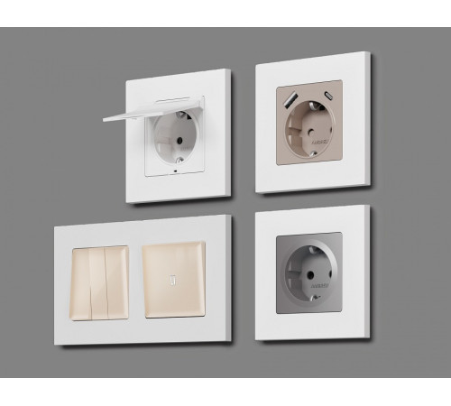 Рамка на 2 поста Ambrella Volt Qubi AF250122