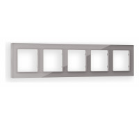 Рамка на 5 постов Ambrella Volt Platos Стекло органическое AF330505