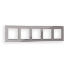 Рамка на 5 постов Ambrella Volt Platos Стекло органическое AF330505