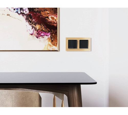 Рамка на 1 пост Ambrella Volt Platos Стекло органическое AF330601