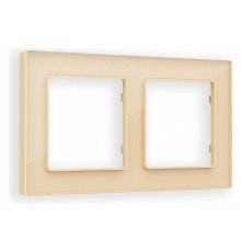 Рамка на 2 поста Ambrella Volt Platos Стекло органическое AF330602