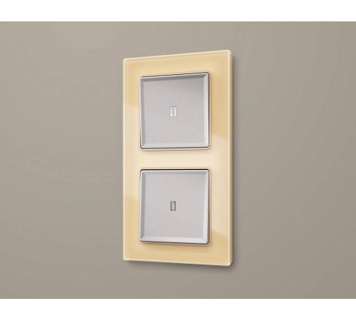 Рамка на 2 поста Ambrella Volt Platos Стекло органическое AF330602