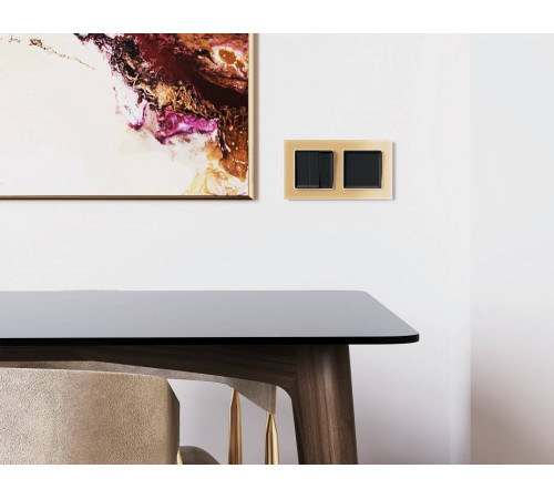 Рамка на 2 поста Ambrella Volt Platos Стекло органическое AF330602