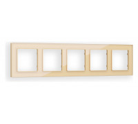 Рамка на 5 постов Ambrella Volt Platos Стекло органическое AF330605