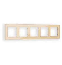 Рамка на 5 постов Ambrella Volt Platos Стекло органическое AF330605