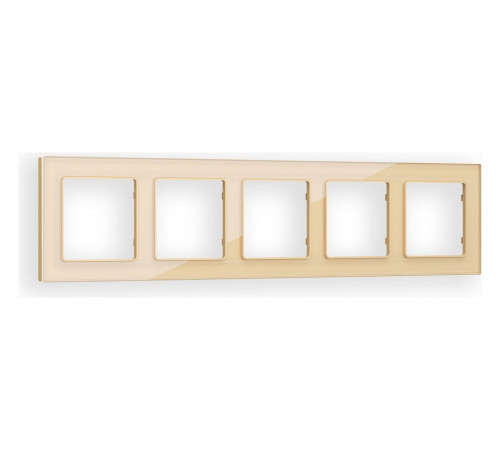 Рамка на 5 постов Ambrella Volt Platos Стекло органическое AF330605