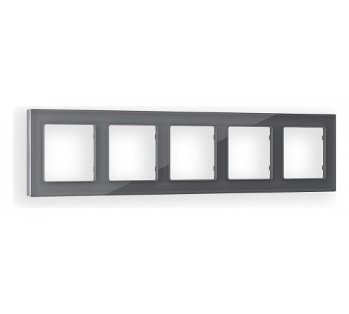 Рамка на 5 постов Ambrella Volt Platos Стекло органическое AF330655
