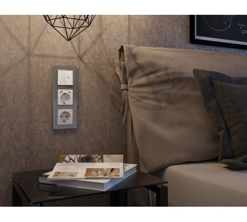 Рамка на 5 постов Ambrella Volt Platos Стекло органическое AF330655