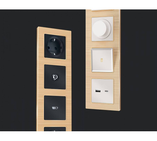 Рамка на 2 поста Ambrella Volt Platos Металл AF550302