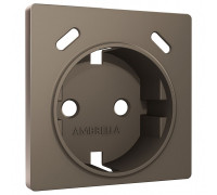 Накладка для розетки с заземлением и со шторками и 2хUSB type С Ambrella Volt ALFA AP6405