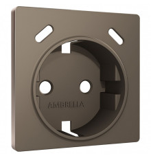 Накладка для розетки с заземлением и со шторками и 2хUSB type С Ambrella Volt ALFA AP6405