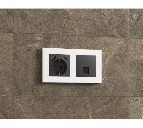 Накладка для розетки RJ-11 или RJ-45 Ambrella Volt Quant AP9120