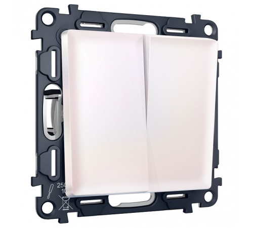 Выключатель перекрестный двухклавишный без рамки Ambrella Volt MA MA203030