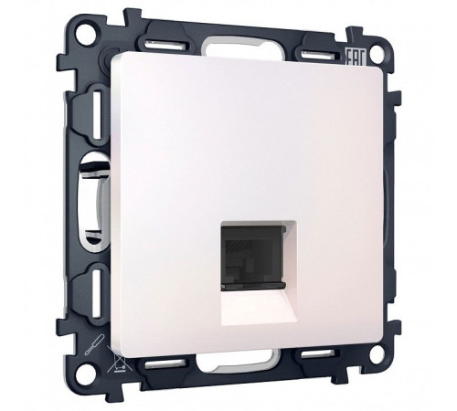 Розетка Ethernet RJ-45 и со шторками, без рамки Ambrella Volt ALFA MA212005
