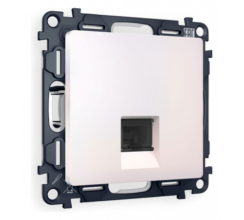 Розетка Ethernet RJ-45 и со шторками, без рамки Ambrella Volt Quant MA212010