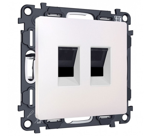 Розетка двойная Ethernet RJ-45 без рамки Ambrella Volt MA MA212110