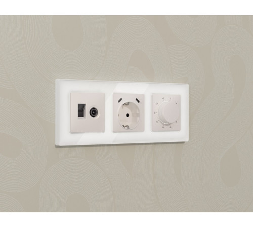 ТВ-розетка и розетка Ethernet RJ-45 без рамки Ambrella Volt MA MA212510