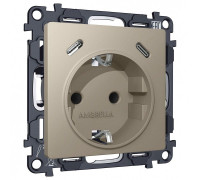 Розетка с заземлением и 2хUSB type C, без рамки Ambrella Volt MA MA370510