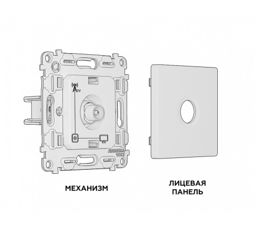 ТВ-розетка оконечная без рамки Ambrella Volt Quant MA413010