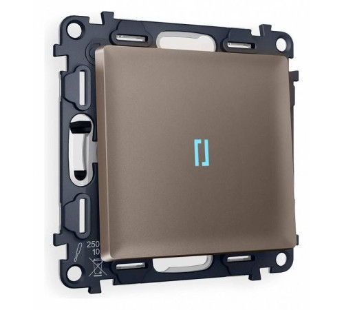 Выключатель проходной одноклавишный с подсветкой Ambrella Volt Quant MA632040