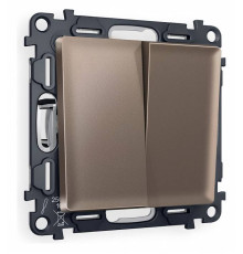 Выключатель двухклавишный без рамки Ambrella Volt Quant MA633010