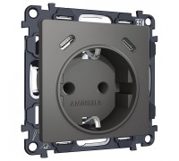 Розетка с заземлением и 2хUSB type C, без рамки Ambrella Volt ALFA MA660510
