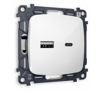 Розетка 2хUSB type A и C без рамки Ambrella Volt MO MO111010