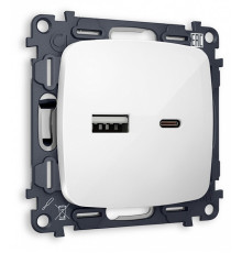 Розетка 2хUSB type A и C без рамки Ambrella Volt MO MO111010