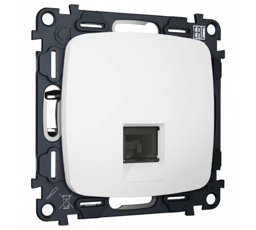 Розетка Ethernet RJ-45 и со шторками, без рамки Ambrella Volt OMEGA MO132005