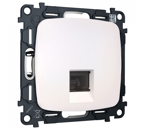 Розетка Ethernet RJ-45 и со шторками, без рамки Ambrella Volt OMEGA MO212005