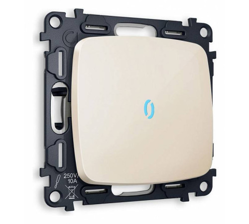 Выключатель одноклавишный с подсветкой без рамки Ambrella Volt Quant MO302020