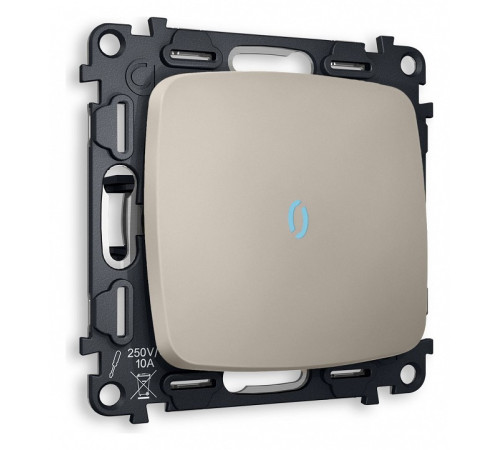 Выключатель проходной одноклавишный с подсветкой без рамки Ambrella Volt Quant MO362040