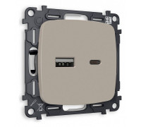 Розетка 2хUSB type A и C без рамки Ambrella Volt Quant MO371010