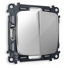 Выключатель проходной двухклавишный без рамки Ambrella Volt Quant MO403020