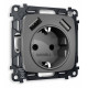 Розетка с заземлением и 2хUSB type A, без рамки Ambrella Volt Quant MO659010