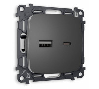 Розетка 2хUSB type A и C без рамки Ambrella Volt Quant MO661010