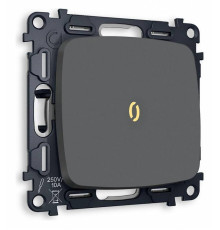Выключатель проходной одноклавишный с подсветкой без рамки Ambrella Volt Quant MO902030