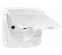 Накладка для розетки влагозащищенной с заземлением и со шторками с крышкой Ambrella Volt Quant OP1080