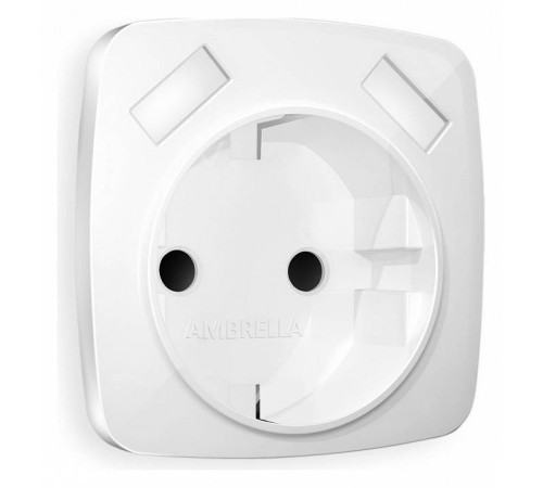 Накладка для розетки с заземлением и со шторками и 2хUSB type A Ambrella Volt Quant OP1090