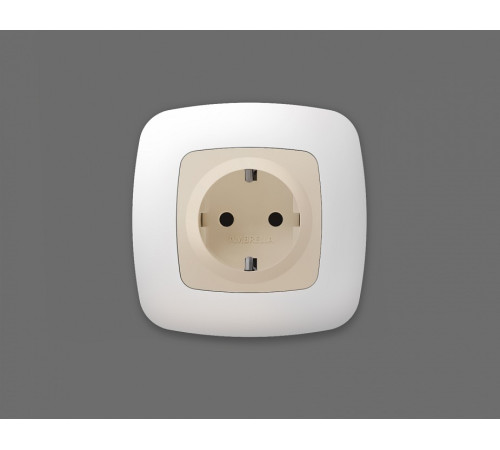 Накладка для розетки с заземлением и со шторками Ambrella Volt Quant OP3270