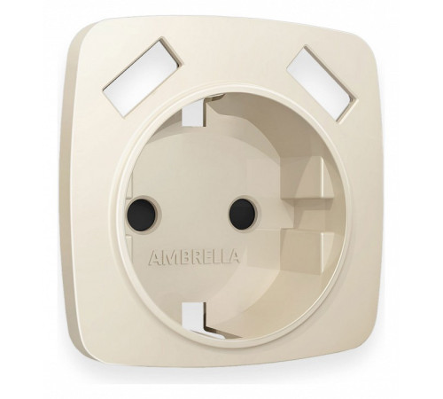 Накладка для розетки с заземлением и со шторками и 2хUSB type A Ambrella Volt Quant OP3290
