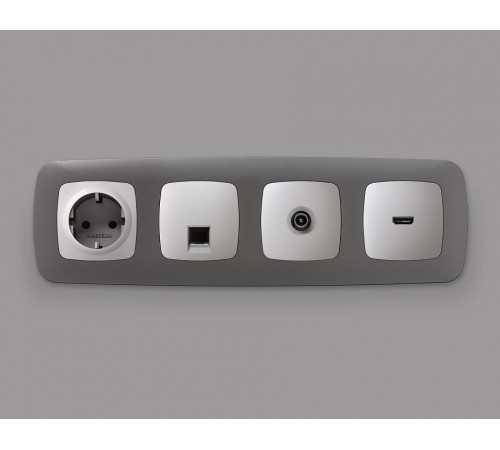 Накладка для розетки RJ-11 или RJ-45 Ambrella Volt Quant OP4120