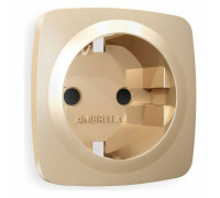 Накладка для розетки с заземлением и со шторками Ambrella Volt Quant OP6070