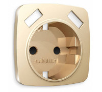 Накладка для розетки с заземлением и со шторками и 2хUSB type A Ambrella Volt Quant OP6090