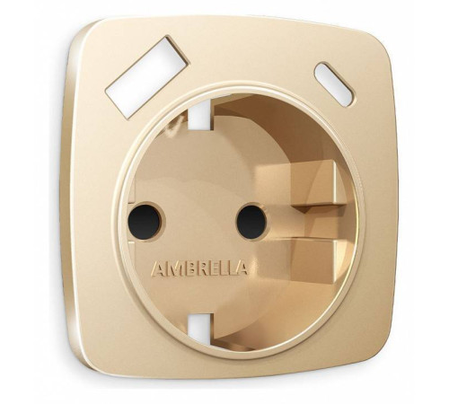 Накладка для розетки с заземлением и со шторками и 2хUSB type A и C Ambrella Volt Quant OP6100
