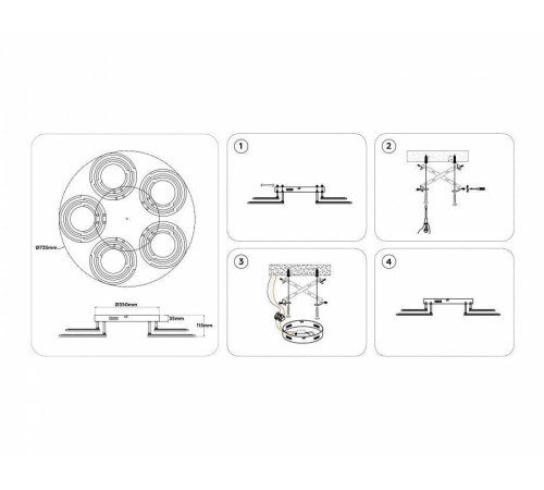 Потолочная люстра Ambrella Light FA FA8944