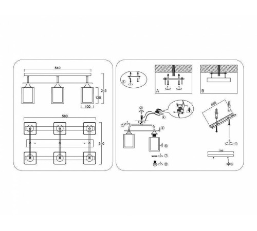 Потолочная люстра Ambrella Light TR TR3033247