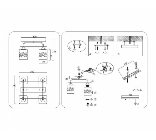 Потолочная люстра Ambrella Light TR TR3033249